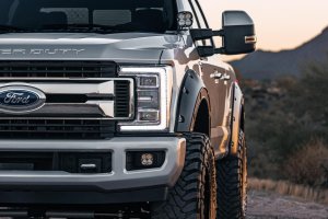 Ford F-350 Super Duty Fender Flares - Rough Country - Defender - Absolute Black - '17-'22 Ford F-350 Super Duty Fender Flares - Rough Country - Defender - Absolute Black - '17-'22